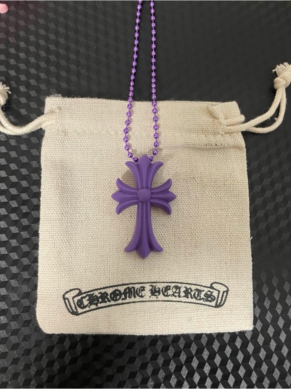 Chrome Hearts Purple Cross Pendant Necklace (BUNDLE DEALS!)